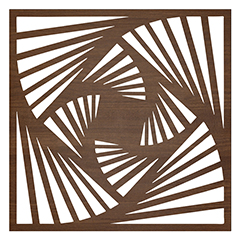 Mennyezeti kazettás dekorpanel, dinamika, 595x595 mm, 3 mm HDF - Dió