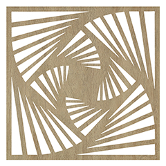 Mennyezeti kazettás dekorpanel, dinamika, 595x595 mm, 3 mm HDF - Sonoma tölgy