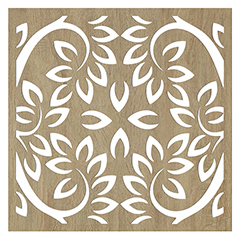 Mennyezeti kazettás dekorpanel, ágak, 595x595 mm, 3 mm HDF - Sonoma tölgy