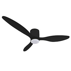 Mennyezeti ventilátor és lámpa, 3 lapát (18W/1440lm) CCT, távirányítóval, fekete