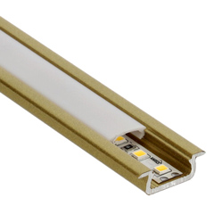 Type-Z Arany - Süllyeszthető LED szalagos alu profil (Opál búrával)