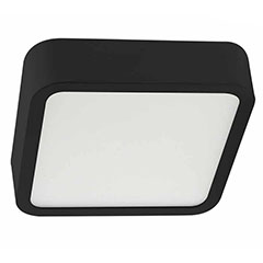 Fekete falon kívüli LED panel (négyzet alakú) 18W - természetes fehér
