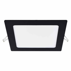 Süllyeszthető LED panel (168 mm - négyzet) 12W - természetes fehér, fekete
