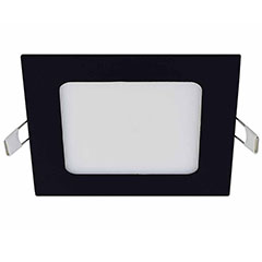 Süllyeszthető LED panel (120 mm - négyzet) 6W - természetes fehér, fekete