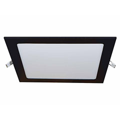 Süllyeszthető LED panel (222 mm - négyzet) 18W - természetes fehér, fekete