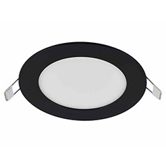 Süllyeszthető LED panel (120 mm - kör) 6W - természetes fehér, fekete