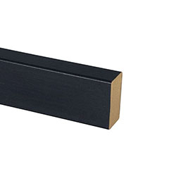 Fa hatású, térelválasztó léc (270 cm x 5 cm x 2.8 cm) 4 darab/csomag - fekete