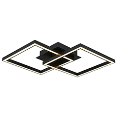 Mennyezeti designer LED lámpa (20W/750Lumen) fekete, természetes fehér