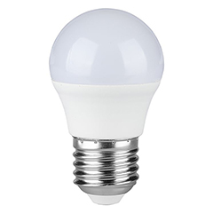 E27 LED lámpa (6.5W/180°) Kisgömb - hideg fehér