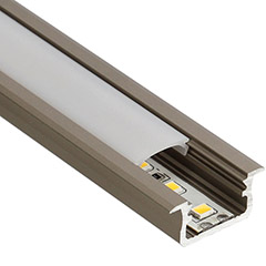 Type-B Inox - Alumínium süllyeszthető U profil LED szalaghoz (Félig átlátszó búrával)