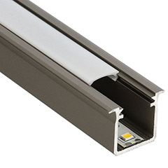Type-G Inox - Alumínium süllyeszthető U profil LED szalaghoz (Opál búrával)