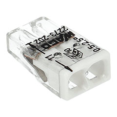 2273 Wago Compact vezeték összekötő, 2 x 2.5mm² vezeték nyílásos