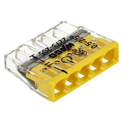 2273 Wago Compact vezeték összekötő, 5 x 2.5mm² vezeték nyílásos
