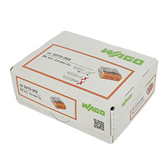 2273 Wago Compact vezeték összekötő, 3 x 2.5mm² vezeték nyílásos (100 db)