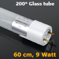 LED T8 fénycső (60 cm) 9W - 4500K - üveg bura