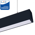 Irodai fel-le világító LED lámpatest (60W) fekete ház - 4000K- sorolható