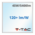 LED panel (600 x 600mm) 45W - hideg fehér (120+lm/W) A++
