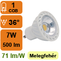 LED lámpa GU10 (7W/36°) meleg fehér KL