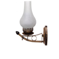 LED viharlámpa falikar, felfelé álló (5W) bronz