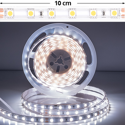 LED szalag kültéri 5050-60 (24 Volt) - hideg fehér, 5 méter LED szalag kültéri 5050-60 (24 Volt) - hideg fehér, 5 méter