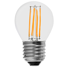 LED lámpa E27 Filament (4W/300°) Kisgömb - hideg fehér