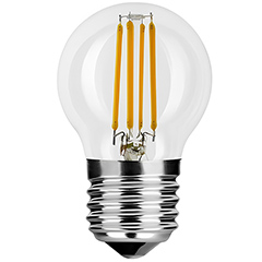 E27 LED izzó Retro filament (4W/360°) Kisgömb - meleg fehér