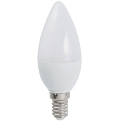 E14 LED lámpa (4W/180°) Gyertya - hideg fehér
