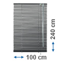 Alumínium reluxa (agyag) 240 cm magas - 100 cm széles