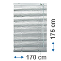 Alumínium reluxa (ezüst) 175 cm magas - 170 cm széles