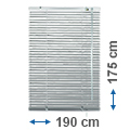 Alumínium reluxa (ezüst) 175 cm magas - 190 cm széles