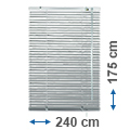 Alumínium reluxa (ezüst) 175 cm magas - 240 cm széles