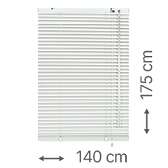 Alumínium reluxa, 25 mm-es lamellával (fehér) 140x175 cm