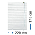 Alumínium reluxa (fehér) 175 cm magas - 220 cm széles