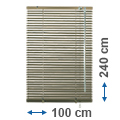 Alumínium reluxa (mokka) 240 cm magas - 100 cm széles