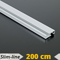 Alumínium függönysín (alu. szín) - 1 sor - 200 cm Kifutó!