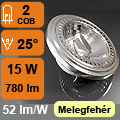 LED lámpa AR111 (COB LED/15W/25°) melegf. (Rendelésre!)