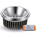 AR111 LED lámpa (20W/20°) Reflektor - meleg fehér