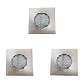 Marbella LED spot lámpatest (1.5W) szatén-nik., h. f., négyzet 3db