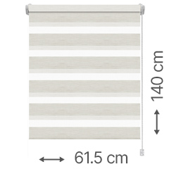 Mini zebra roló - sávroló oldalfeszítéssel (Z760 bézs, selyem) ablakra: 61.5x140 cm