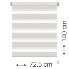 Mini zebra roló - sávroló oldalfeszítéssel (Z760 bézs, selyem) ablakra: 72.5x140 cm