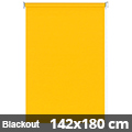 Blackout rolós függöny, sárga, ablakra: 142x180 cm