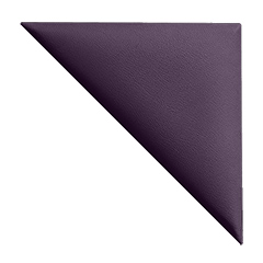 Bőrpanel, bőr falpanel: derékszögű háromszög alakú  - Inka 890 Lila (24.5x12.5 cm)