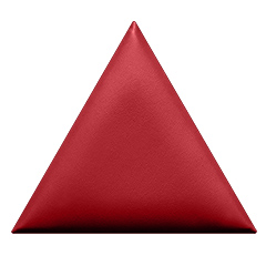 Bőrpanel, bőr falpanel: szabályos háromszög alakú  - Inka 805 Vörös (25x21.7 cm)