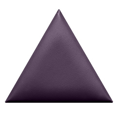 Bőrpanel, bőr falpanel: szabályos háromszög alakú  - Inka 890 Lila (25x21.7 cm)