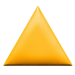 Bőrpanel, bőr falpanel: szabályos háromszög alakú  - Inka 822 Érett citrom (25x21.7 cm)