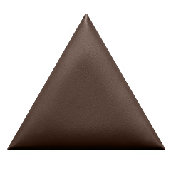 Bőrpanel, bőr falpanel: szabályos háromszög alakú  - Kaiman-210 Umbrabarna (25x21.7 cm)
