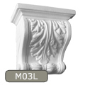 Bovelacci M-03L Konzol (20 cm magas, levél mintás polisztirol stukkó)
