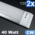 Bútorvilágító ledes armatúra (40W) 120 cm - hideg f. (2 db)