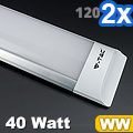 Bútorvilágító ledes armatúra (40W) 120 cm - meleg f. (2 db)
