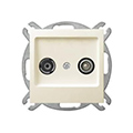Castella RTV antenna aljzat, (10 dB átmenő), elefántcsont